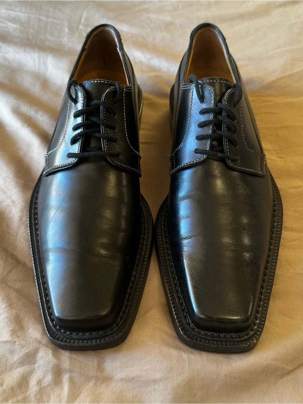 Vintage Antonio Maurizi Men’s 3157 Leather 39 Oxford Square Toe 39 EU 6.5 US